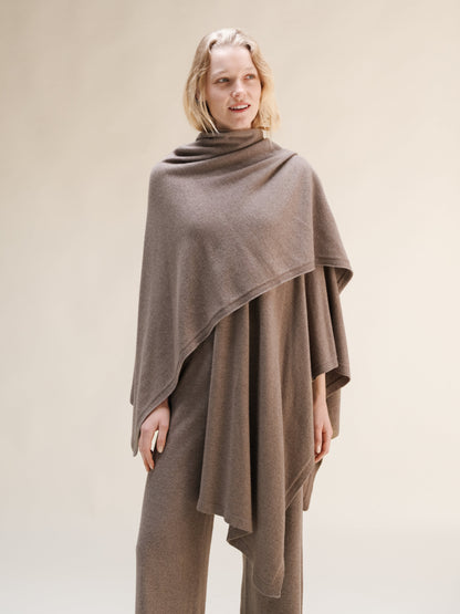 Cashmere Blend Maxi Cape
