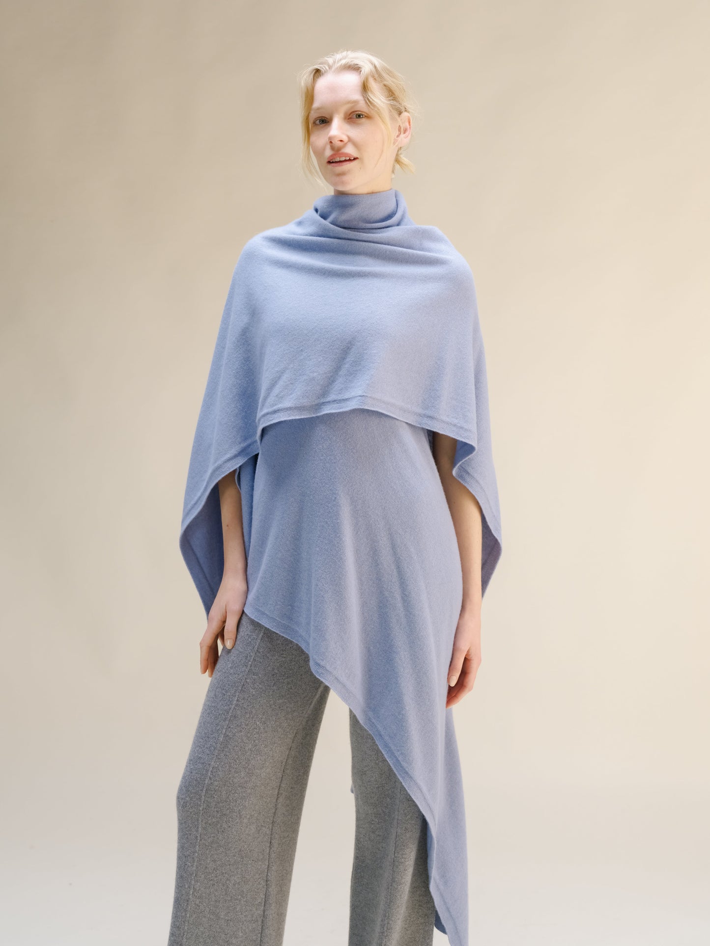 Cashmere Blend Maxi Cape