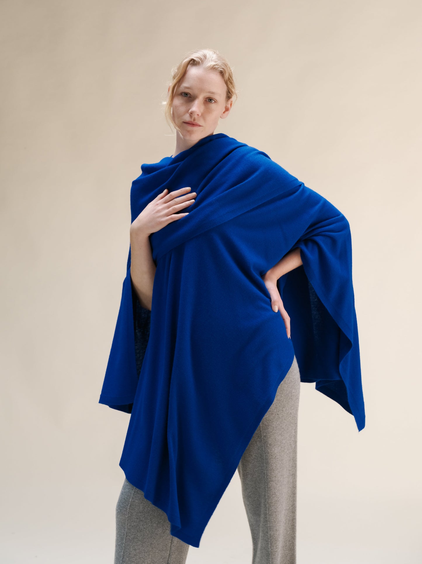 Cashmere Blend Maxi Cape