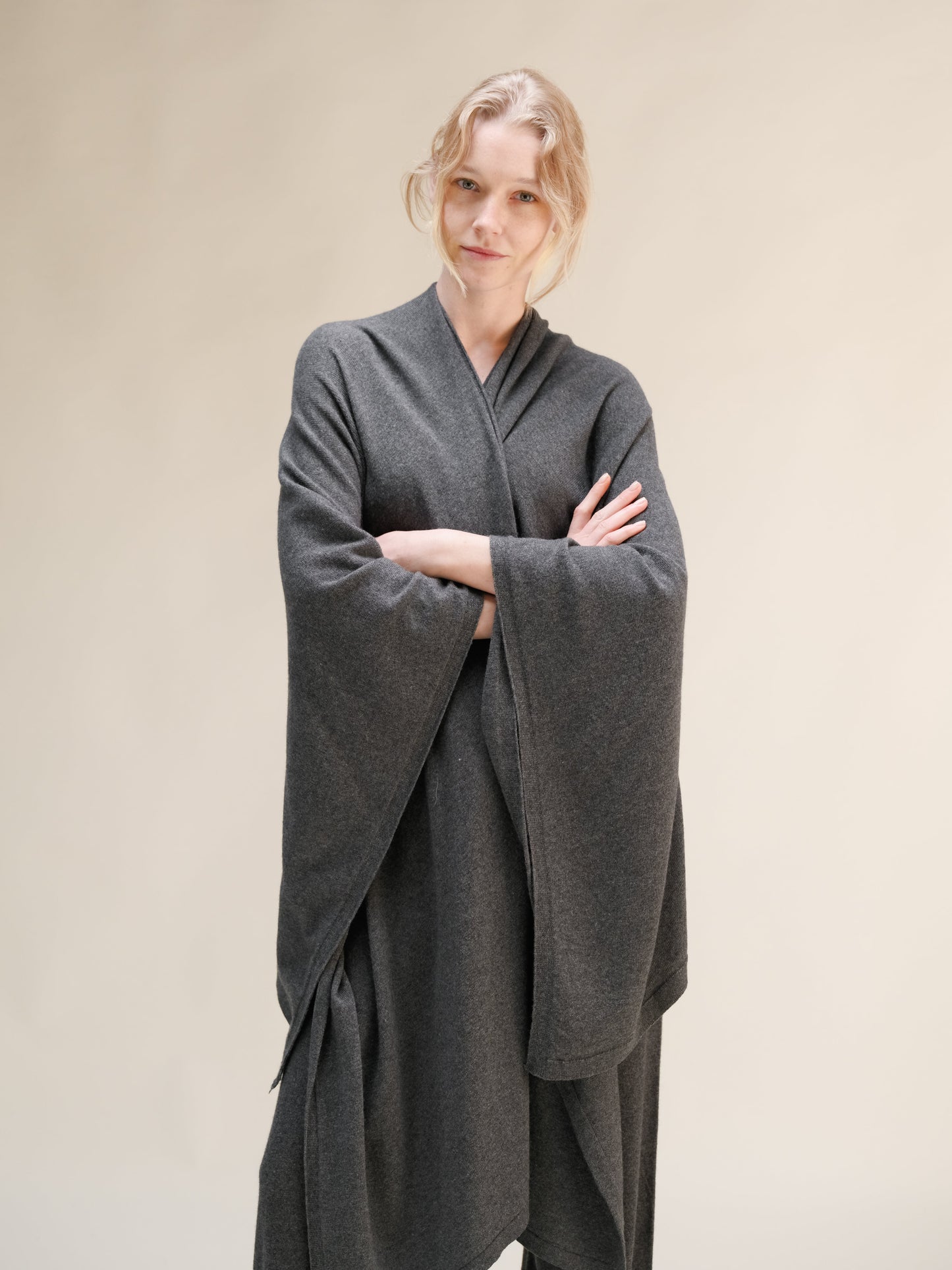 Cashmere Blend Maxi Cape