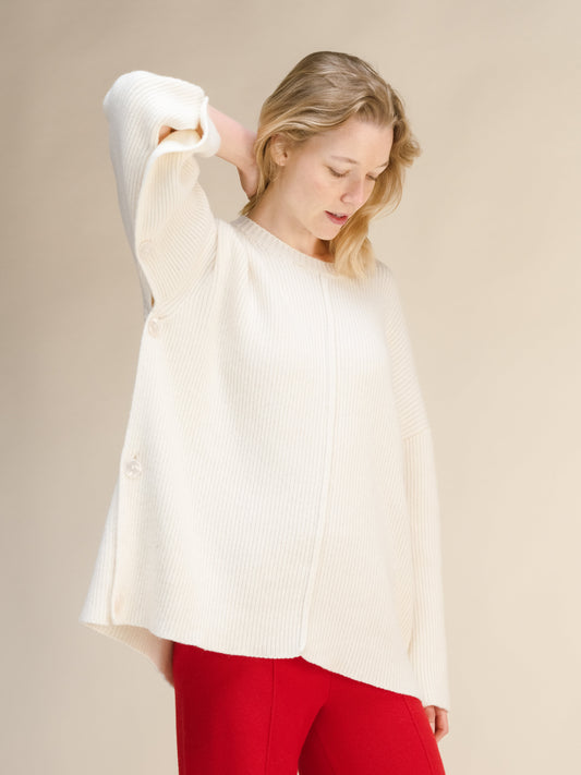 Wool & Cashmere Mix Oversized Cape Sweater