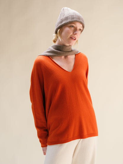 Cashmere Blend Wide Ribbed Beanie