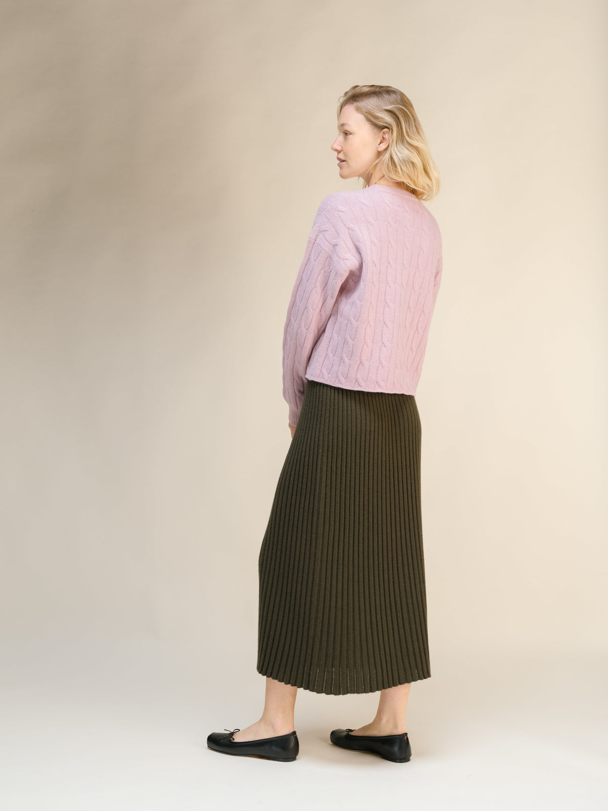 Cashmere Blend Perforated Skirt (3D-Knit)