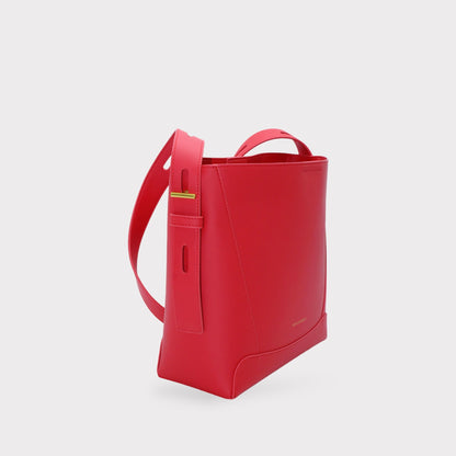 Oli - Apple Leather Midi Shoulder Cross-body Bag Red