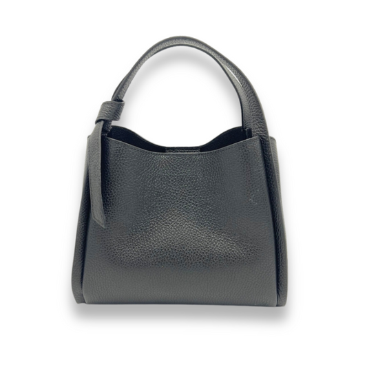Pienza – Italian Leather Tote Handbag – Black