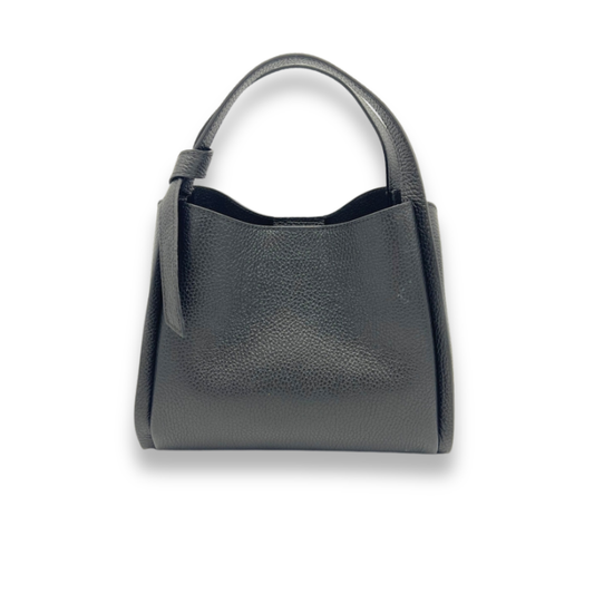 Pienza – Italian Leather Tote Handbag – Black