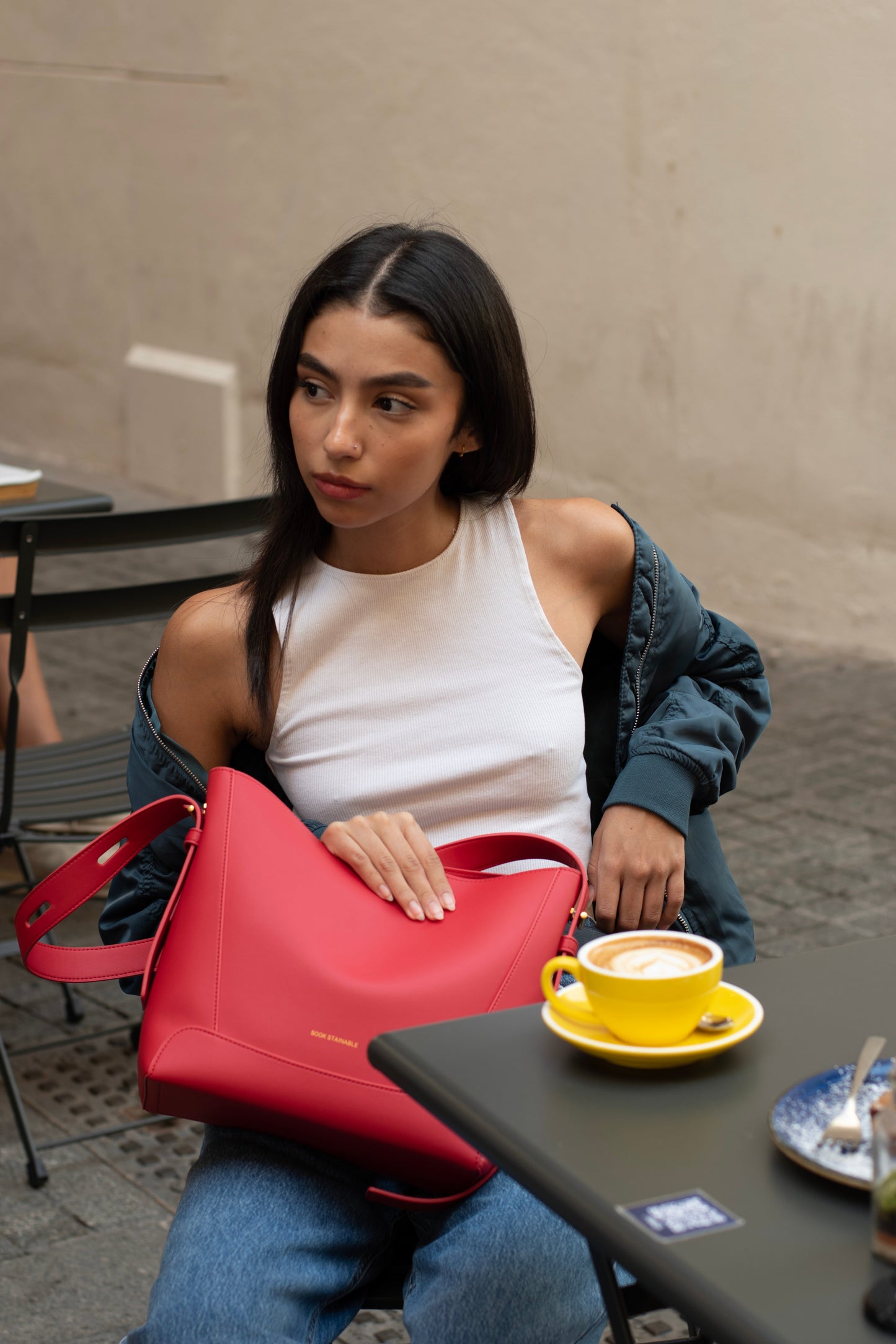 Oli - Apple Leather Midi Shoulder Cross-body Bag Red