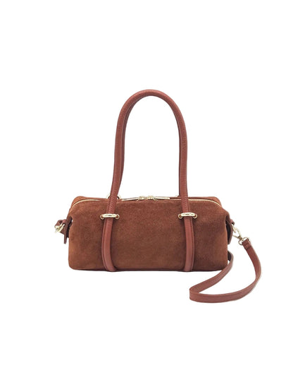 Lucca Small Suede East-West Boston Bag