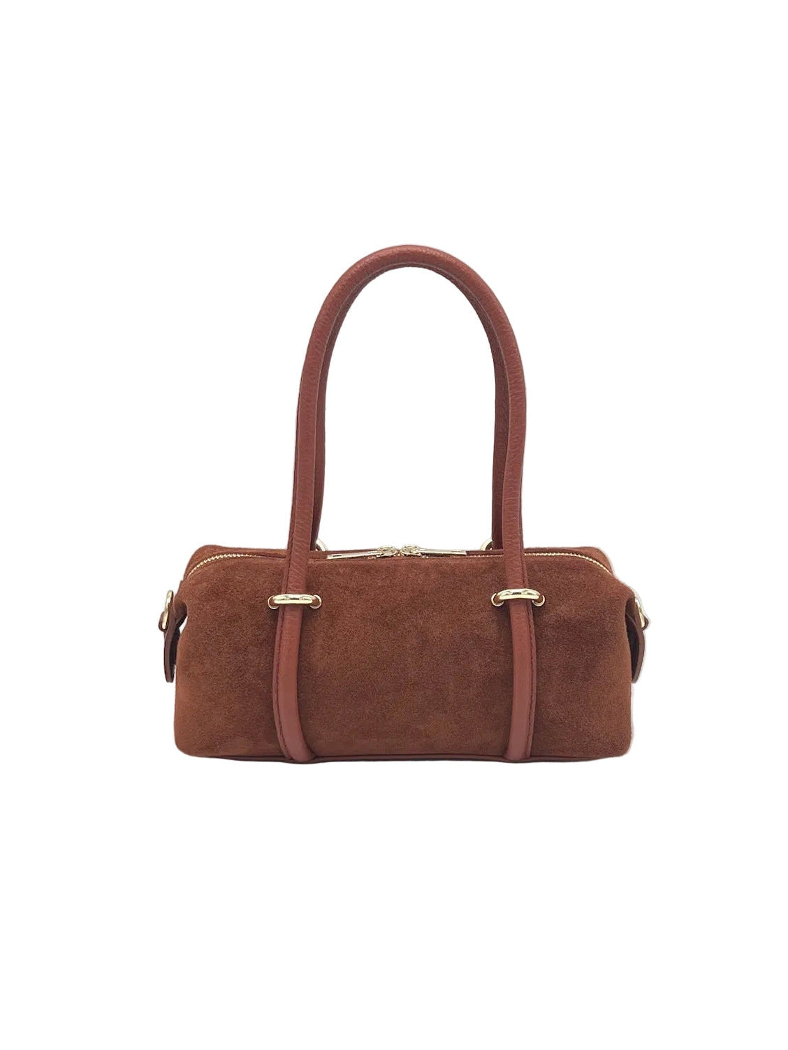 Lucca Small Suede East-West Boston Bag