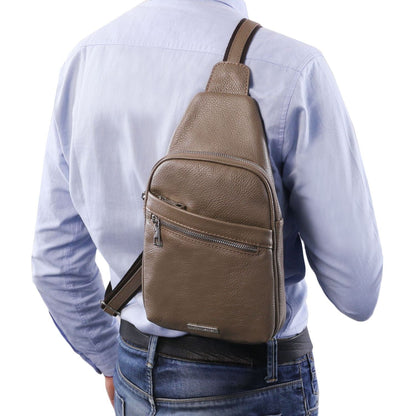 Leather bags for men Albert - Soft leather crossover bag | TL142022 sling bag San Rocco Italia