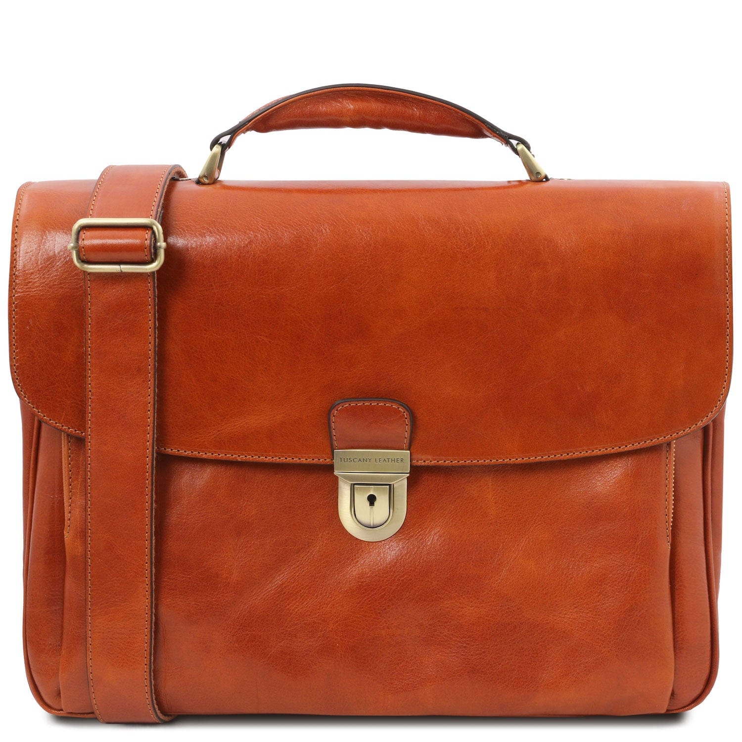 Alessandria - Leather multi compartment TL SMART laptop briefcase | TL142440 - Premium Leather briefcases - Shop now at San Rocco Italia