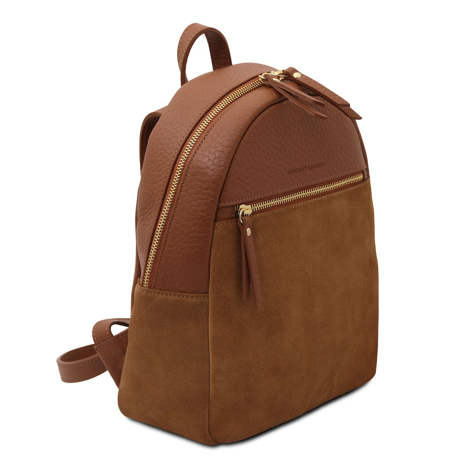Leather backpacks for women Arco - Suede and pebbled leather backpack | TL142509 San Rocco Italia