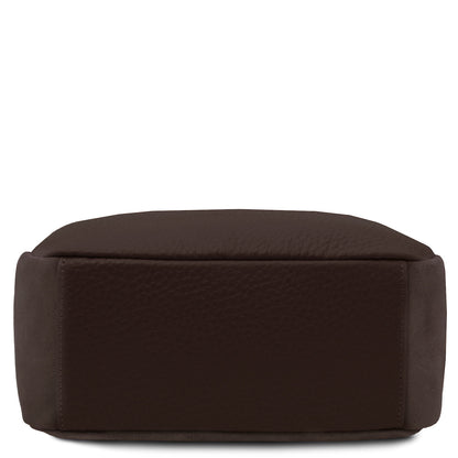 Leather backpacks for women Arco - Suede and pebbled leather backpack | TL142509 San Rocco Italia