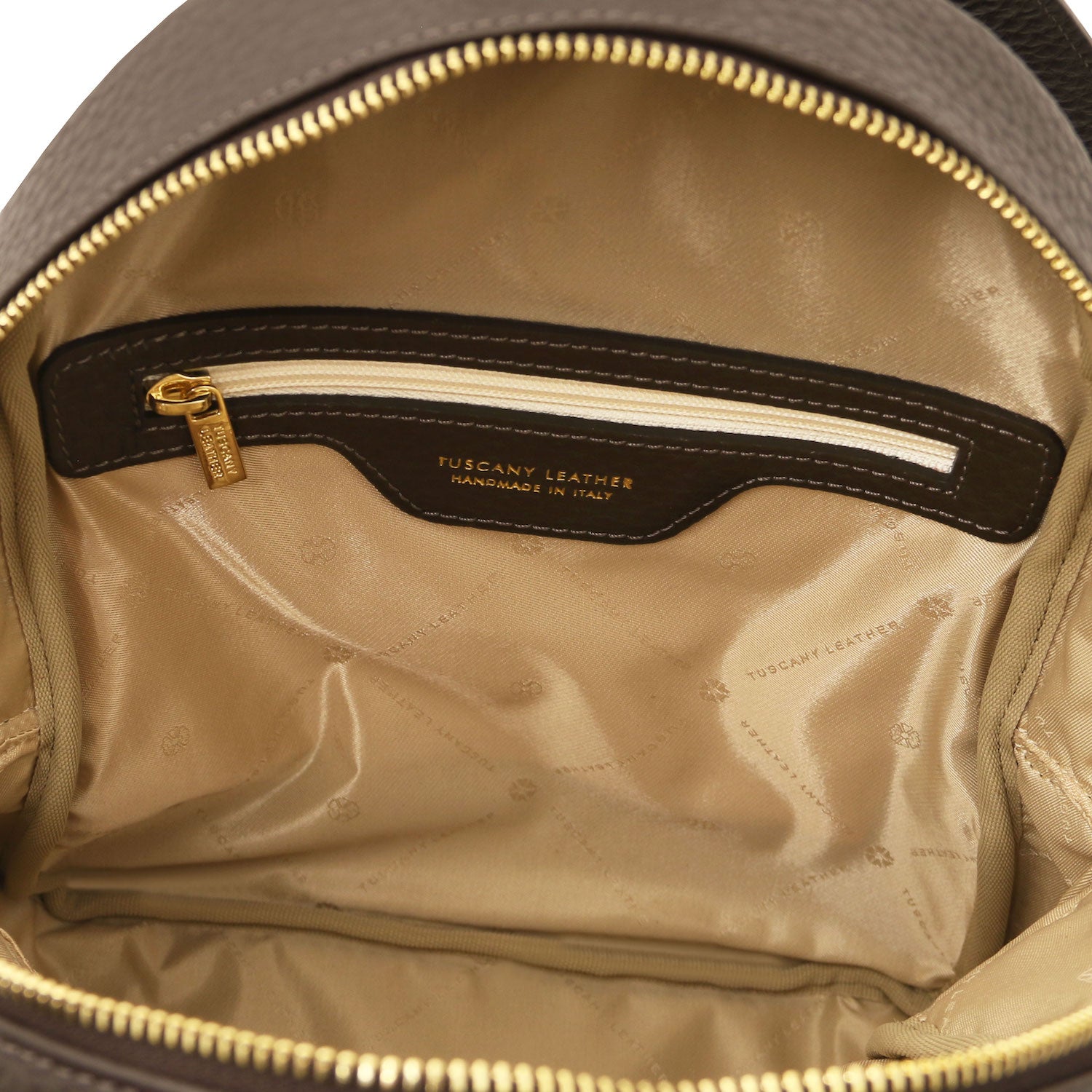 Leather backpacks for women Arco - Suede and pebbled leather backpack | TL142509 San Rocco Italia