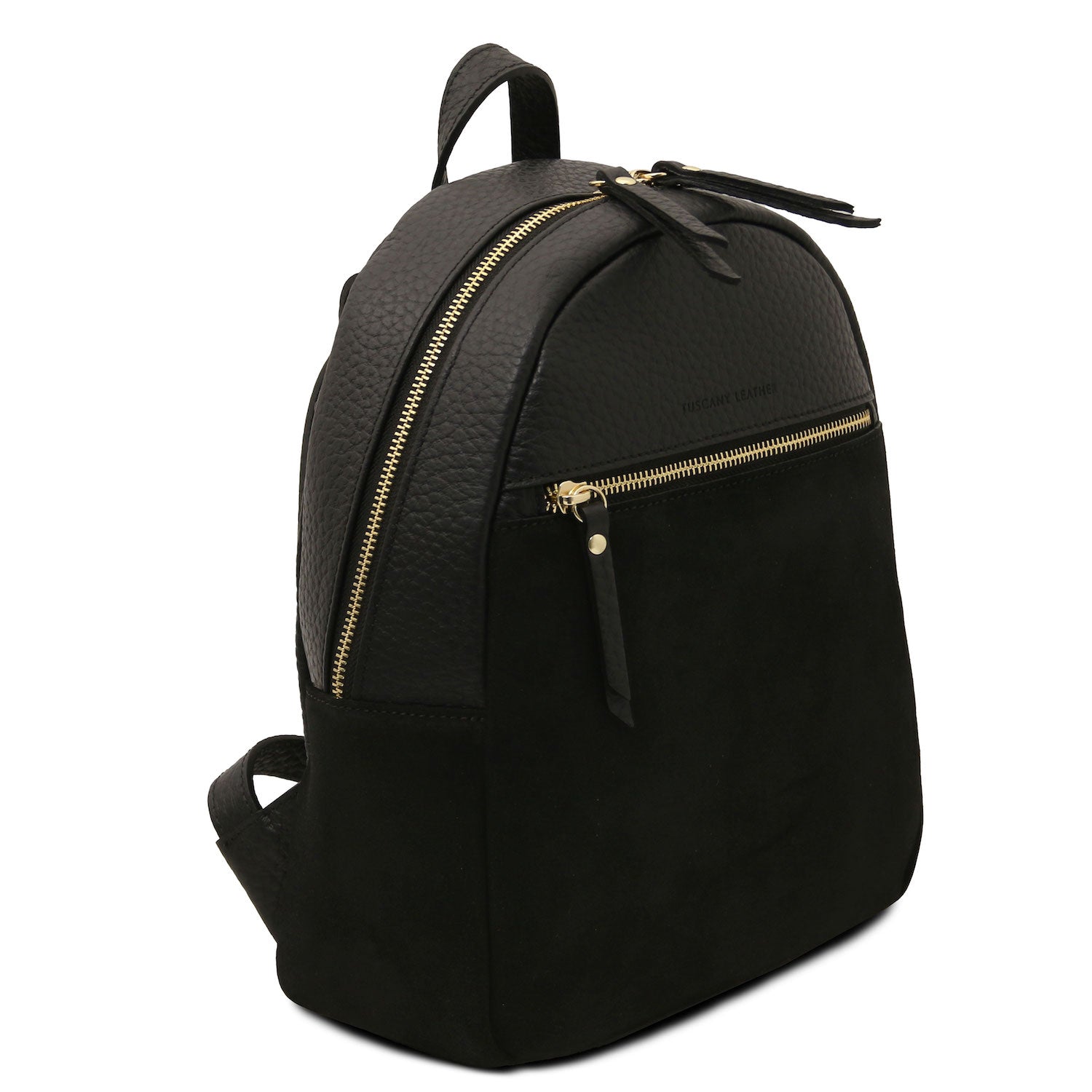 Leather backpacks for women Arco - Suede and pebbled leather backpack | TL142509 San Rocco Italia