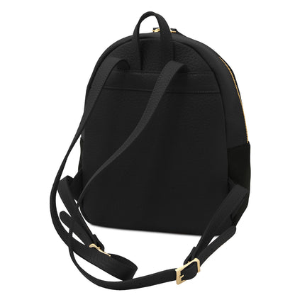 Leather backpacks for women Arco - Suede and pebbled leather backpack | TL142509 San Rocco Italia