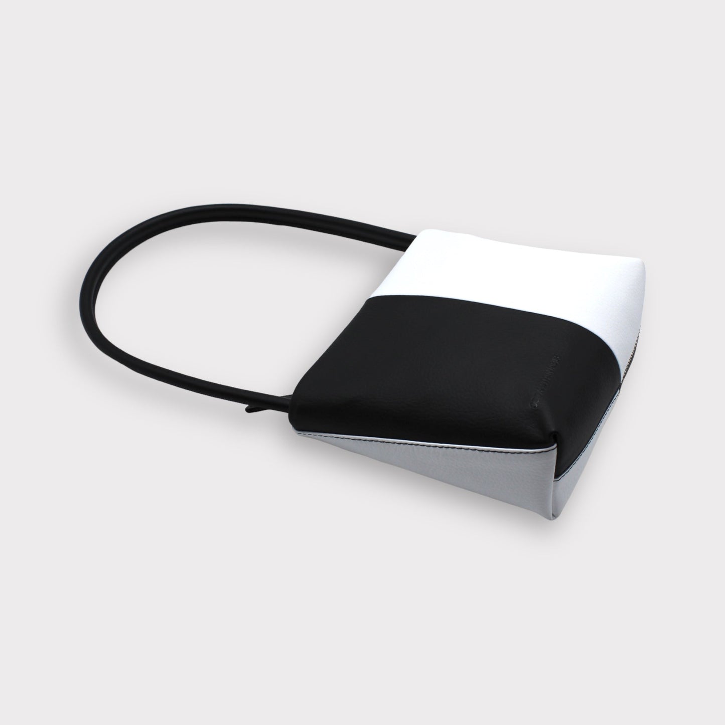 Handbag & Wallet Accessories Aria - Apple Leather Midi Shoulder Bag - Black & White San Rocco Italia