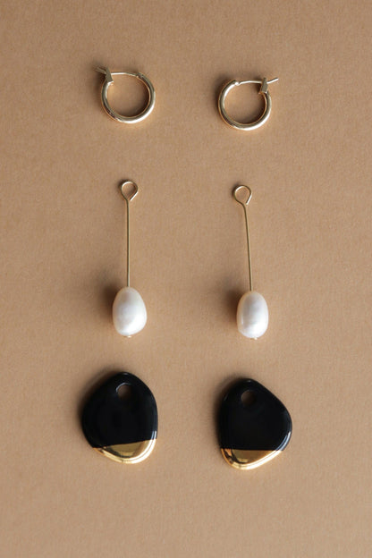 Arp Pearl And Porcelain Earrings - Black - Premium  - Shop now at San Rocco Italia