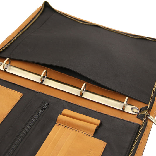 Augusto - Leather document case with ring binder | TL142555