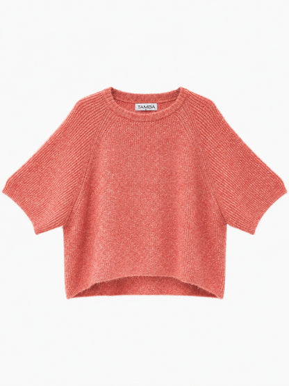 Alpaca Blend Ribbed Wide-Sleeve Sweater