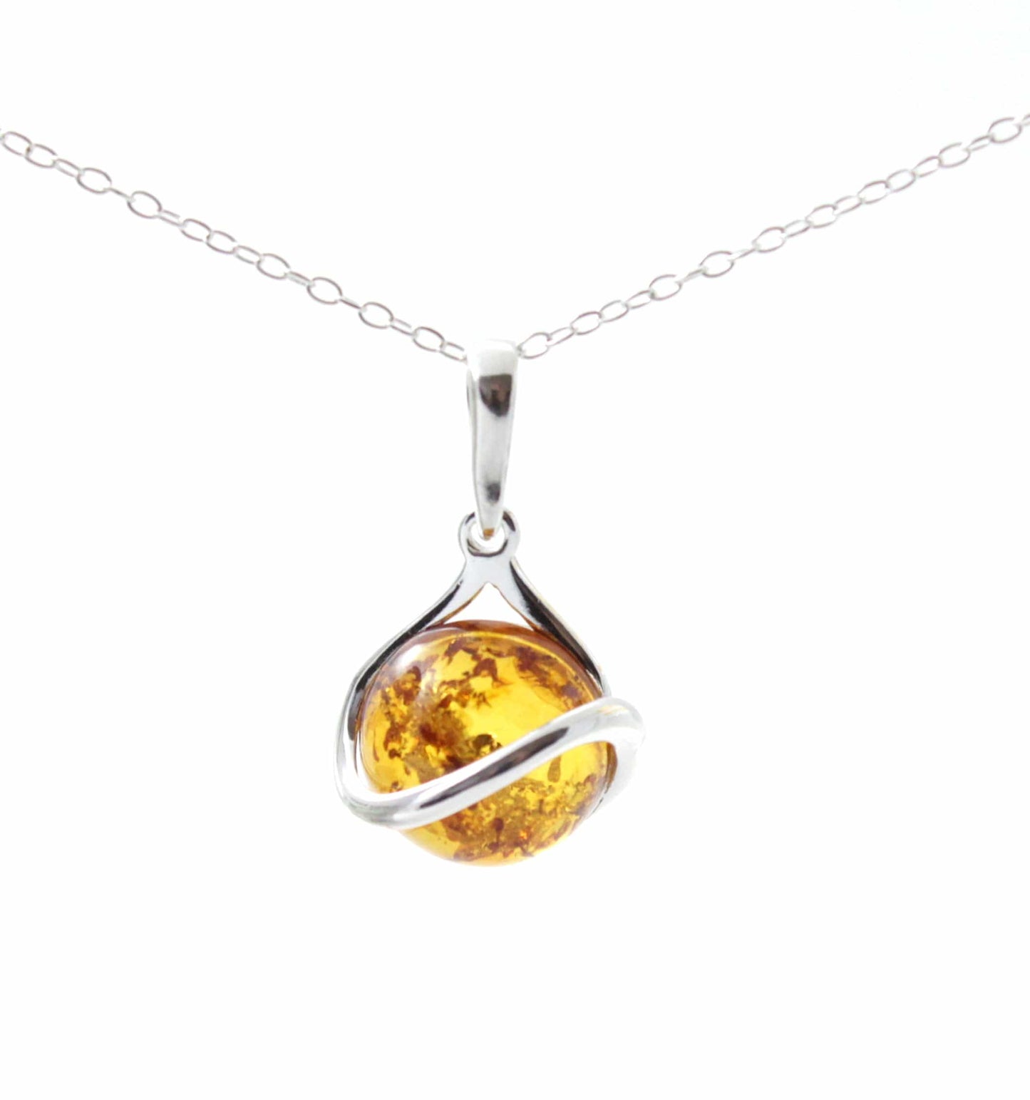 Baltic Amber and Sterling Silver Pendant for Necklace - Premium Pendants, Stones & Charms - Shop now at San Rocco Italia