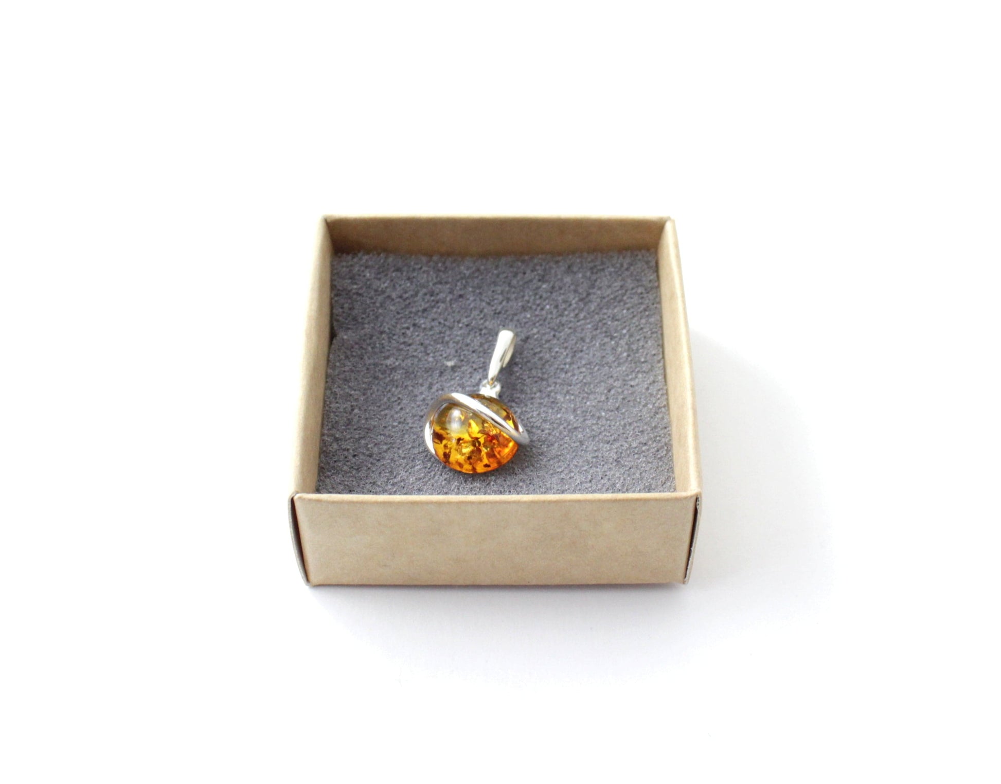 Baltic Amber and Sterling Silver Pendant for Necklace - Premium Pendants, Stones & Charms - Shop now at San Rocco Italia