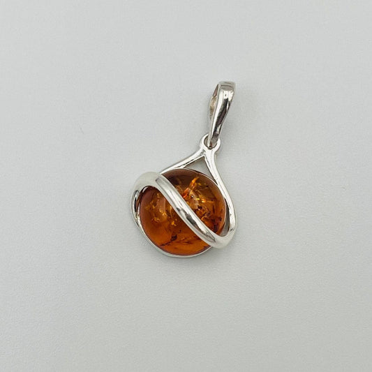 Pendants, Stones & Charms Baltic Amber and Sterling Silver Pendant for Necklace San Rocco Italia