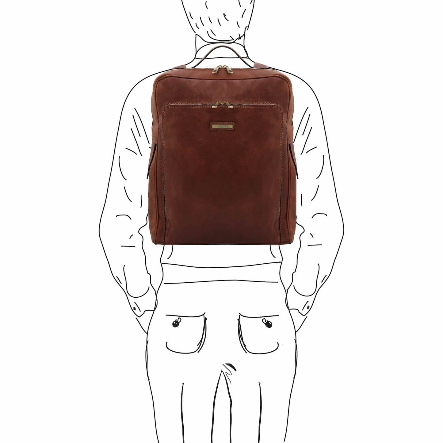 Bangkok - Leather laptop backpack - Large size | TL142336 - Premium Leather laptop bags - Shop now at San Rocco Italia