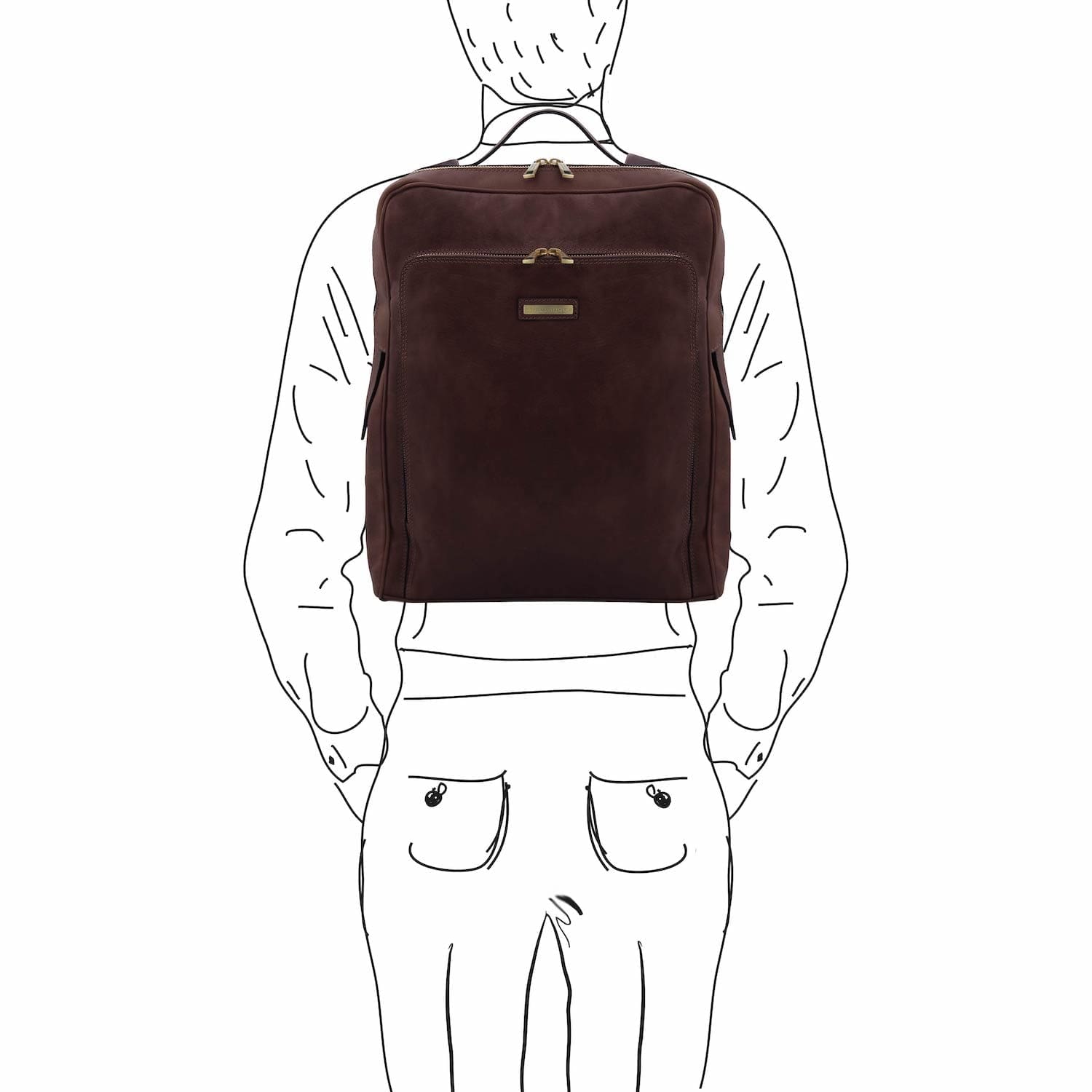 Bangkok - Leather laptop backpack - Large size | TL142336 - Premium Leather laptop bags - Shop now at San Rocco Italia