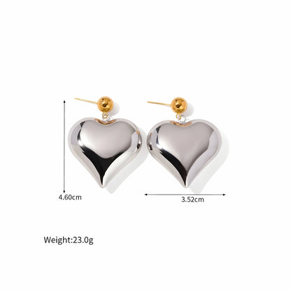 Emma XL Heart Earrings