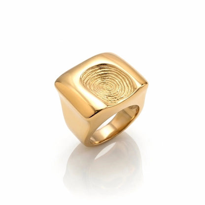 Anello con impronta digitale