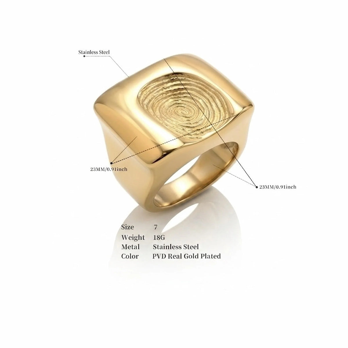 Anello con impronta digitale