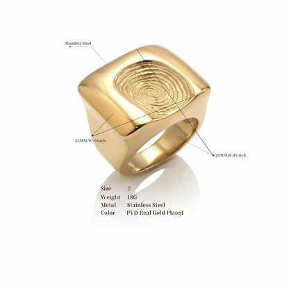 Anello con impronta digitale
