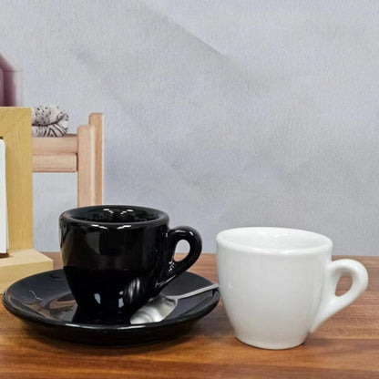 Black and White Ceramic Espresso Cup Set | 50 ml - Premium  - Shop now at San Rocco Italia