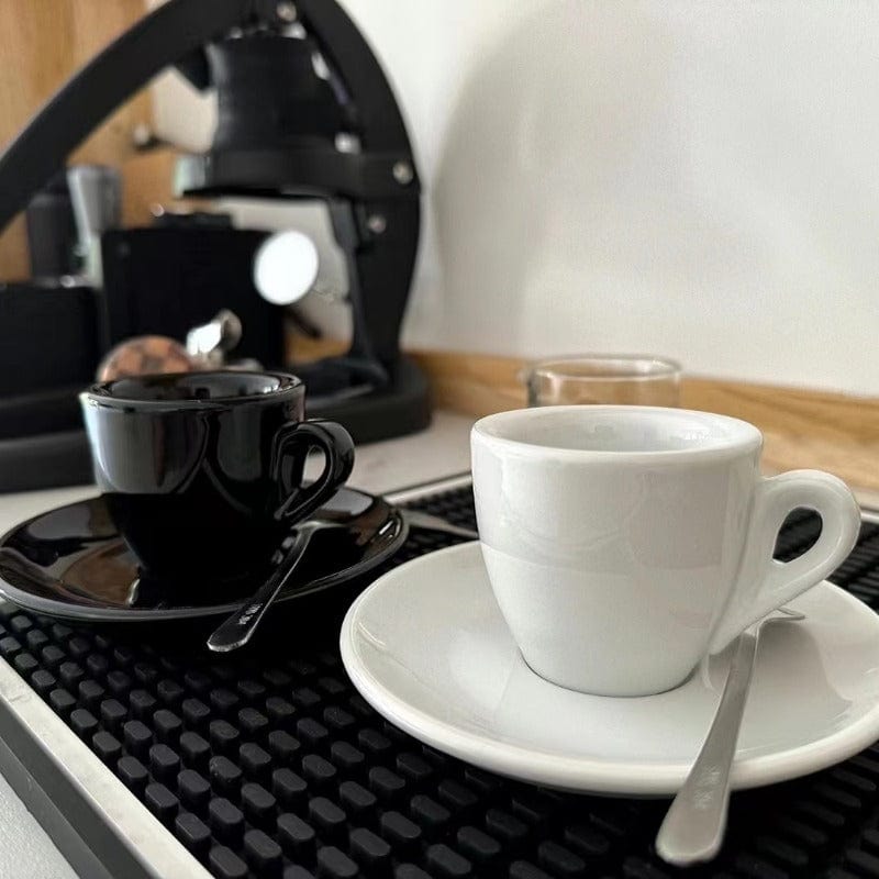 Black and White Ceramic Espresso Cup Set | 50 ml - Premium  - Shop now at San Rocco Italia