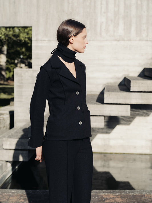 Knitwear Boiled Wool Bar Jacket San Rocco Italia
