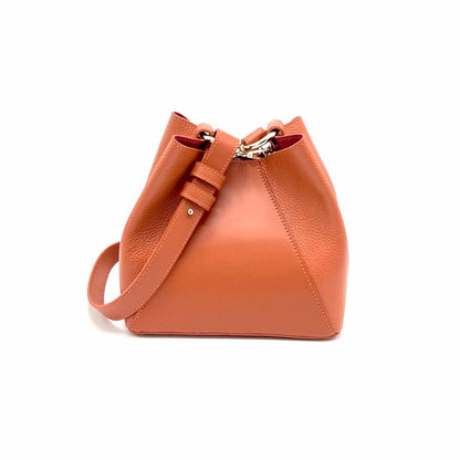 Bucket Bag Orange Bolgheri Leather Bucket Bag – Handcrafted in Tuscany San Rocco Italia
