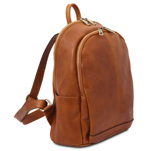 Leather Backpacks Canberra - 2 Compartment leather backpack | TL142460 San Rocco Italia