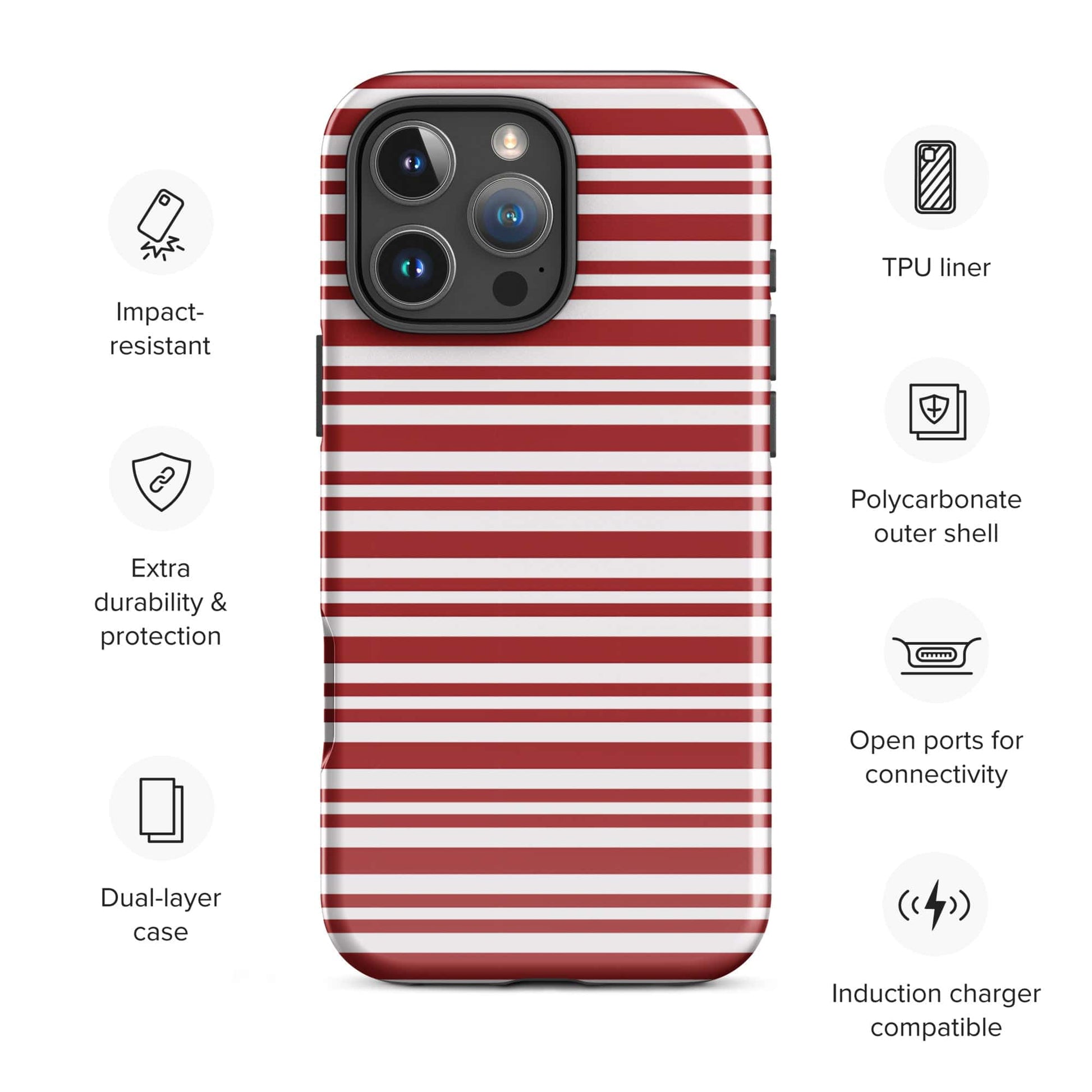 Candy Cane Tough Case for iPhone® - Premium Mobile Phone Cases - Shop now at San Rocco Italia