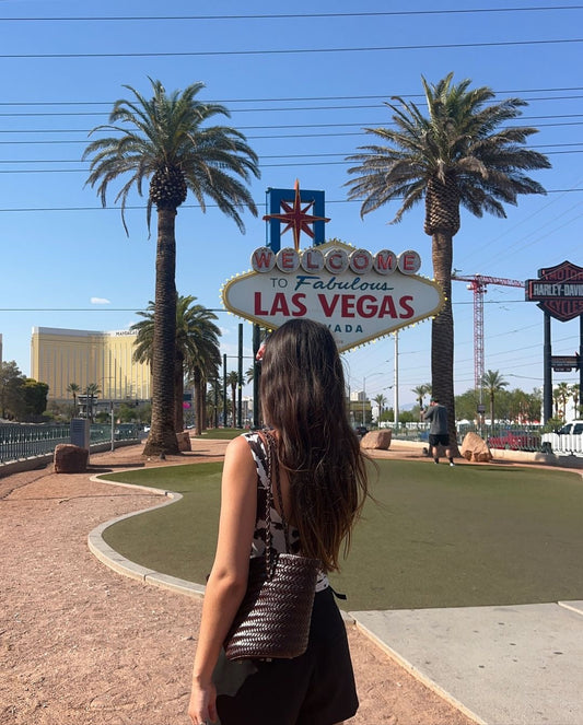 Handbag & Wallet Accessories Carmel- Hand Woven Leather Shoulder Bucket Bag Chocolate San Rocco Italia