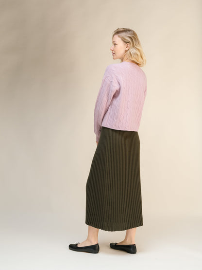 Cashmere Blend Perforated Skirt (3D-Knit)