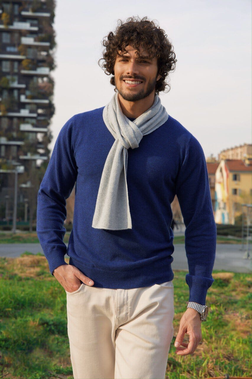 Cashmere Crew Neck Sweater for Men - Premium Men's Clothing - Shop now at San Rocco Italia