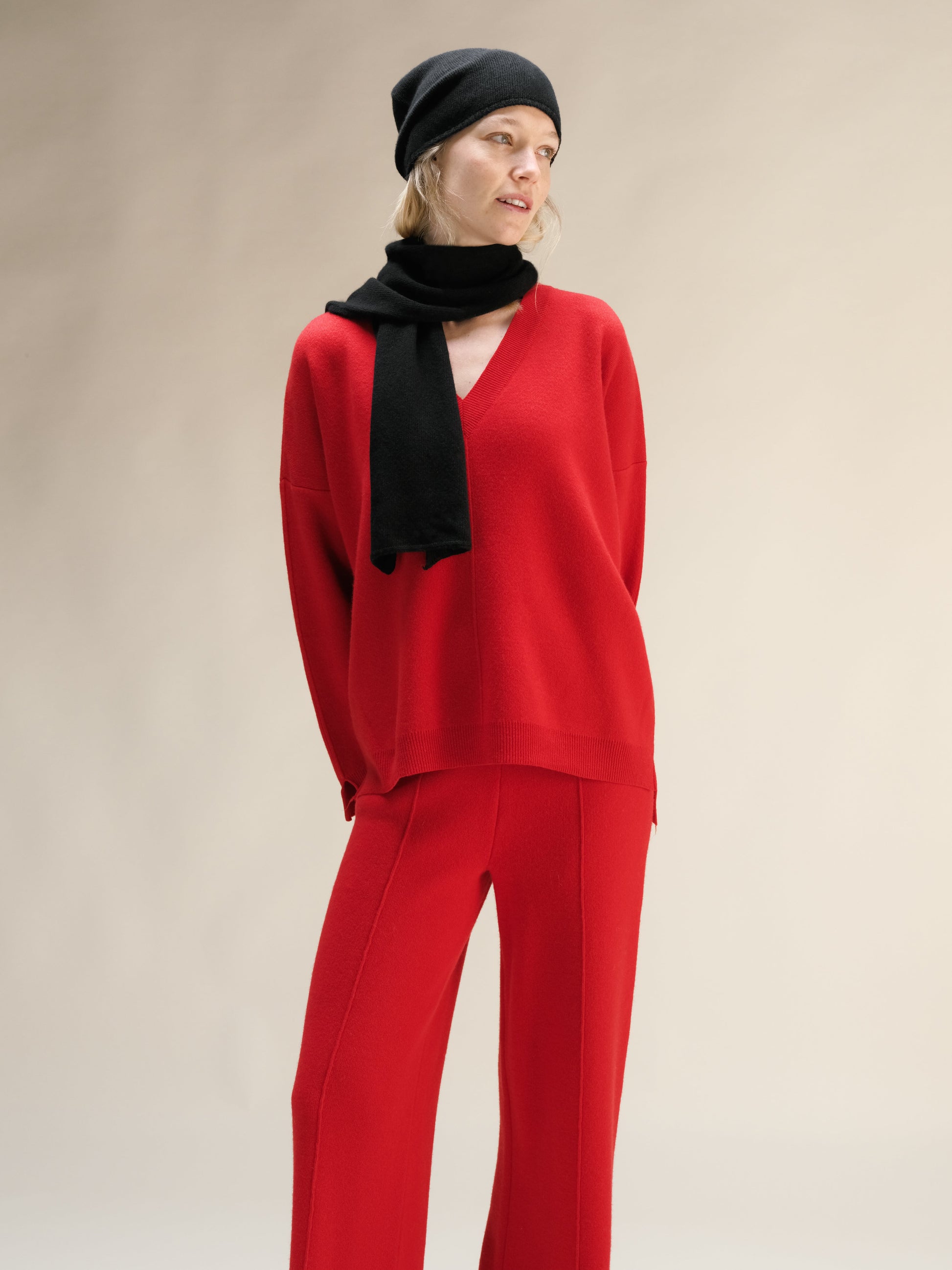 Knitwear Black Cashmere Mix Scarf San Rocco Italia