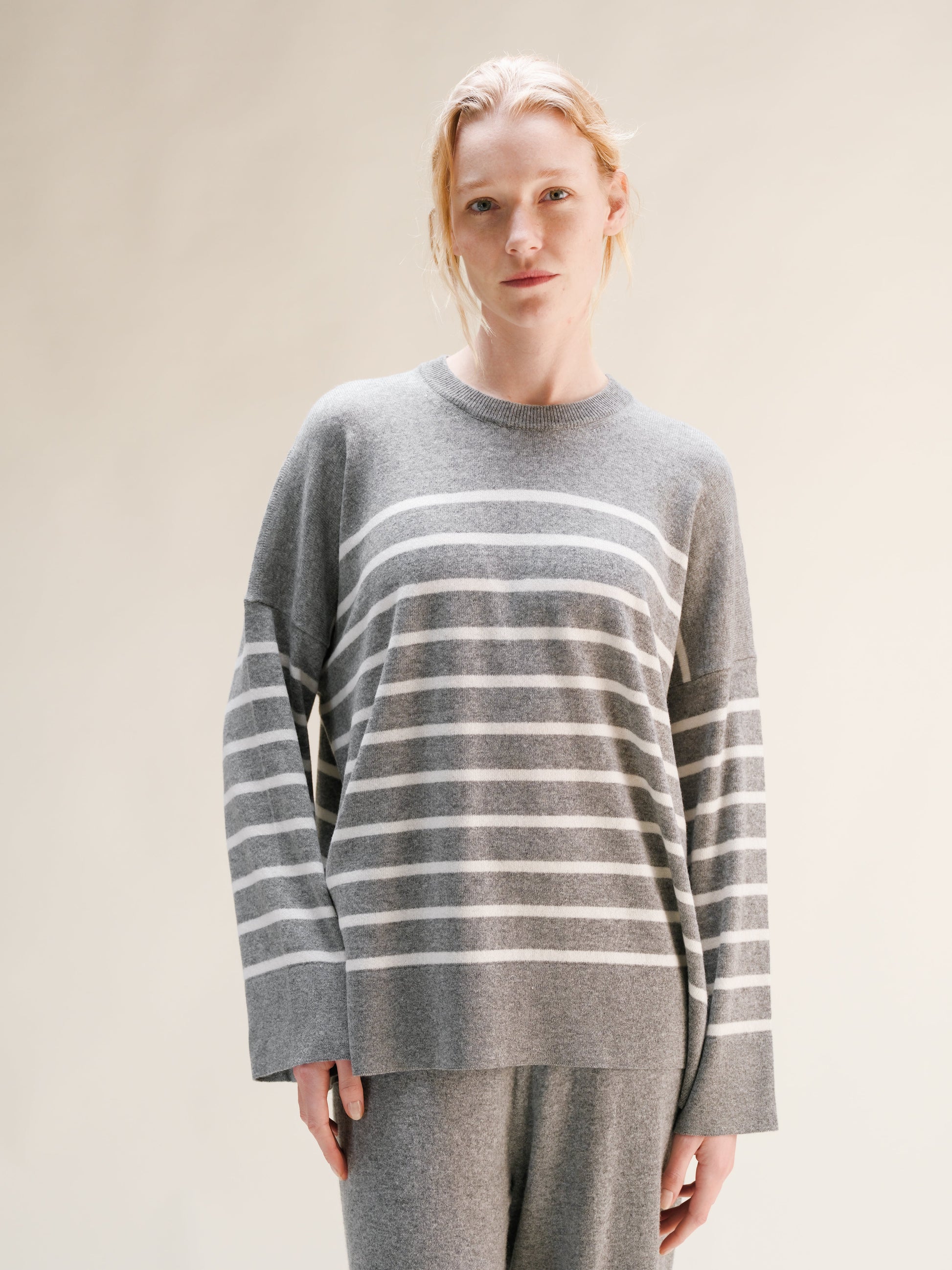 Knitwear Cashmere Mix Striped Crewneck Sweater San Rocco Italia