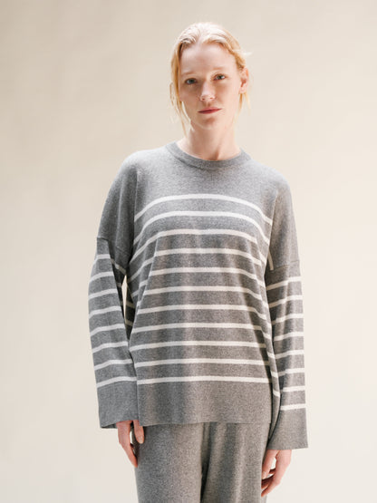 Knitwear Cashmere Mix Striped Crewneck Sweater San Rocco Italia