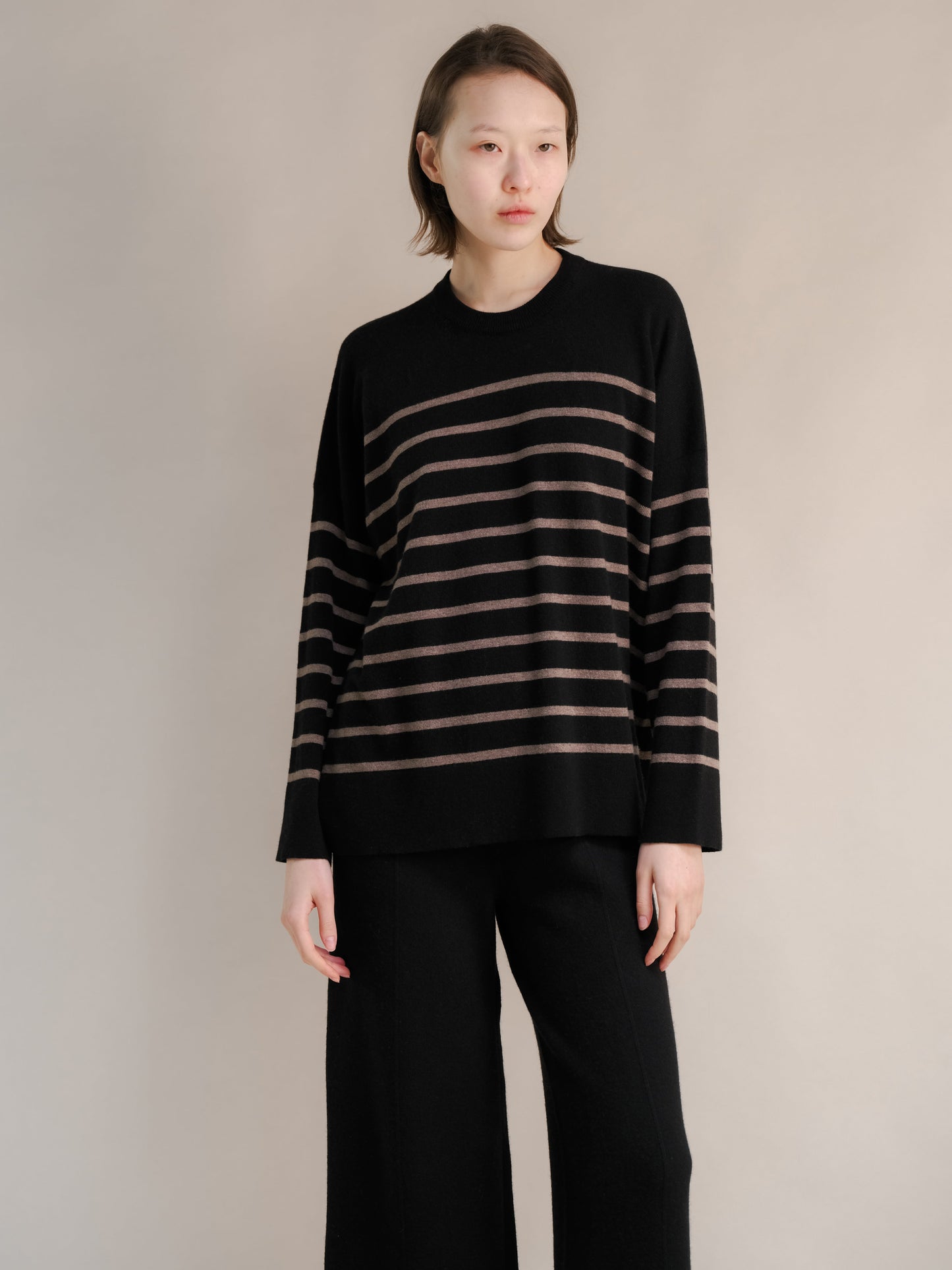 Knitwear Cashmere Mix Striped Crewneck Sweater San Rocco Italia