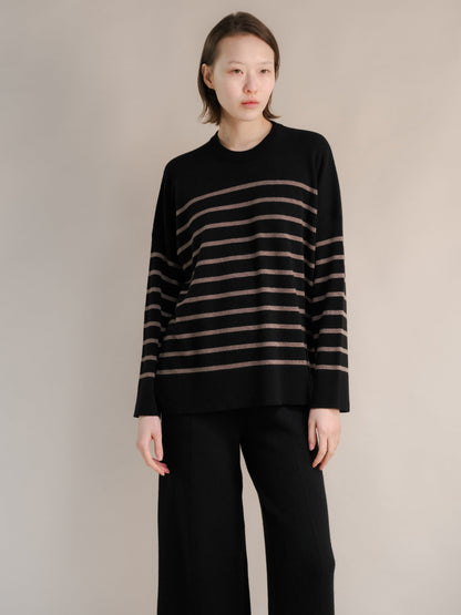 Knitwear Cashmere Mix Striped Crewneck Sweater San Rocco Italia