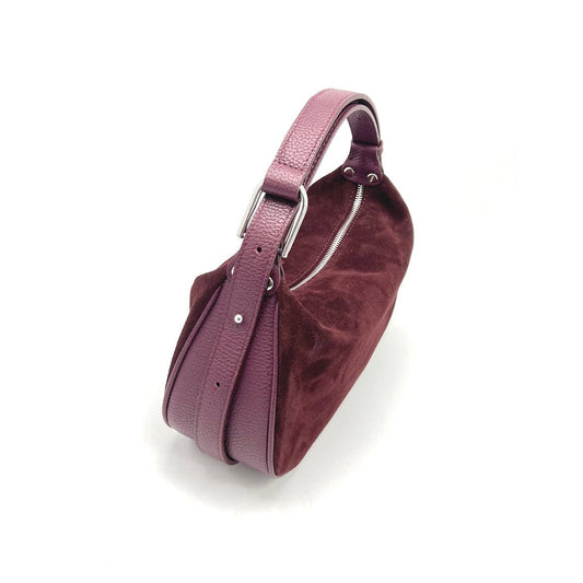 Montepulciano – Italian Suede Leather Hobo Bag – Black