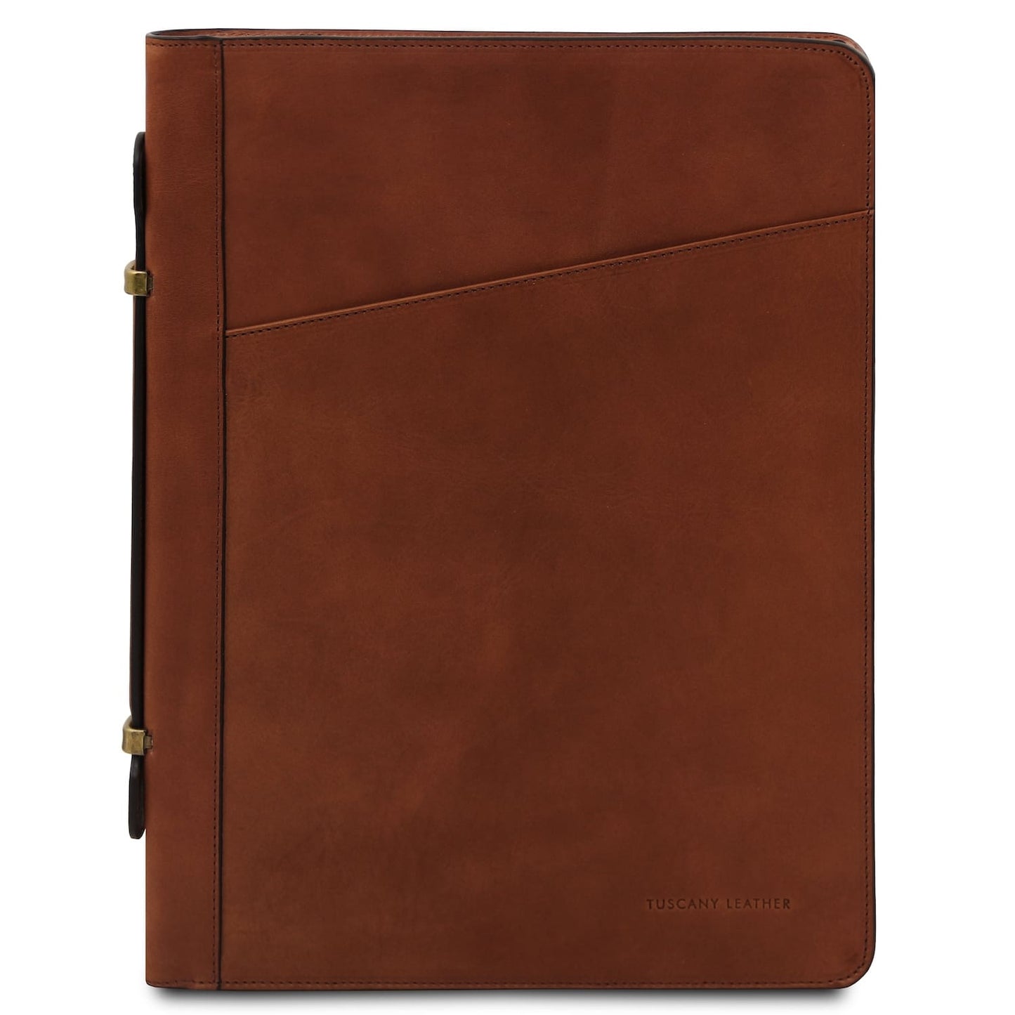 Cesare - Leather document case with handle and ring binder | TL142554