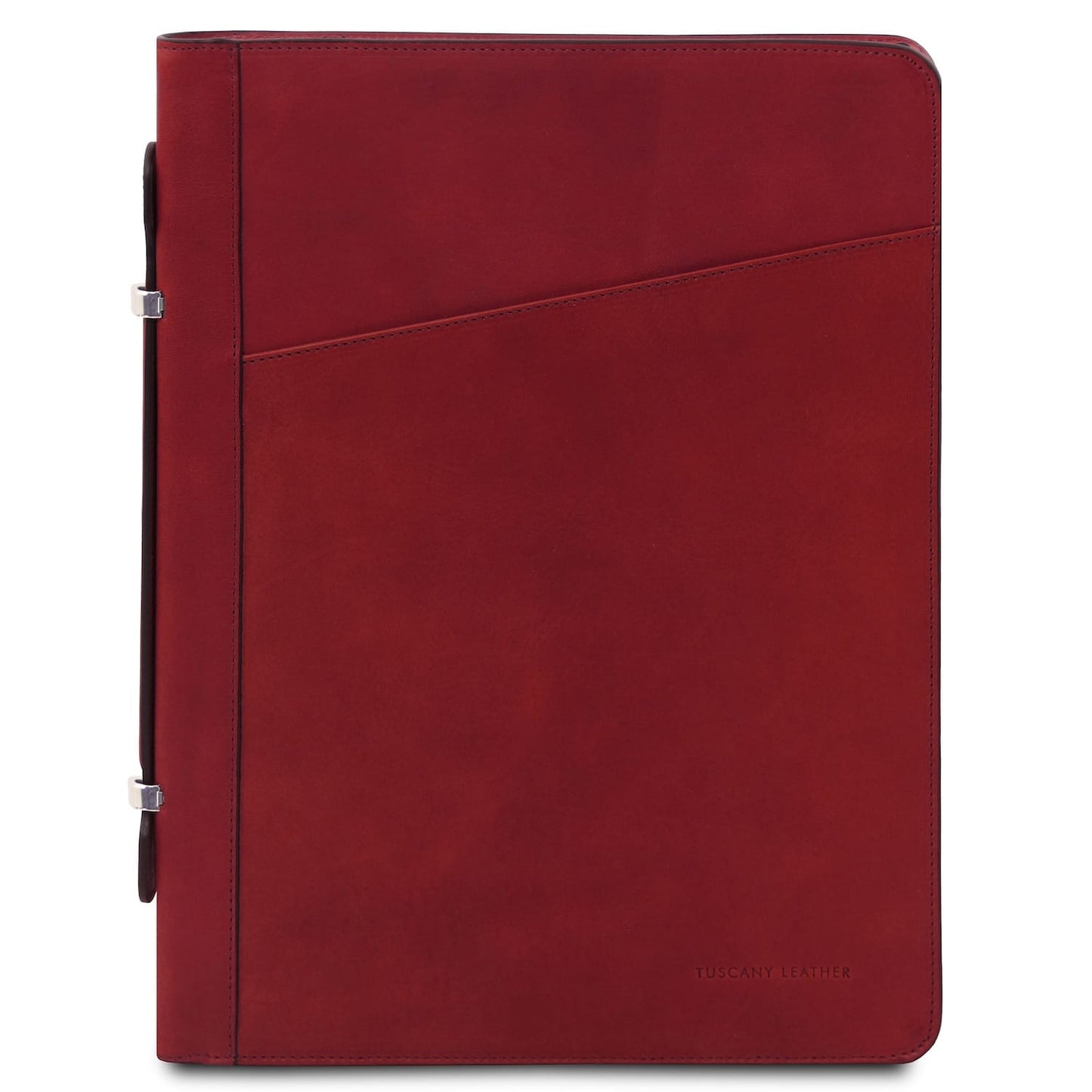 Cesare - Leather document case with handle and ring binder | TL142554